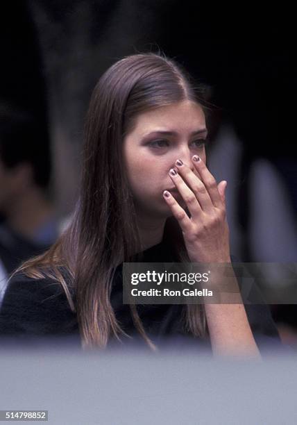 Ivanka Trump attends Fred Trump Funeral Service on June 29, 1999 at Marble Collegiate Church in New York City.