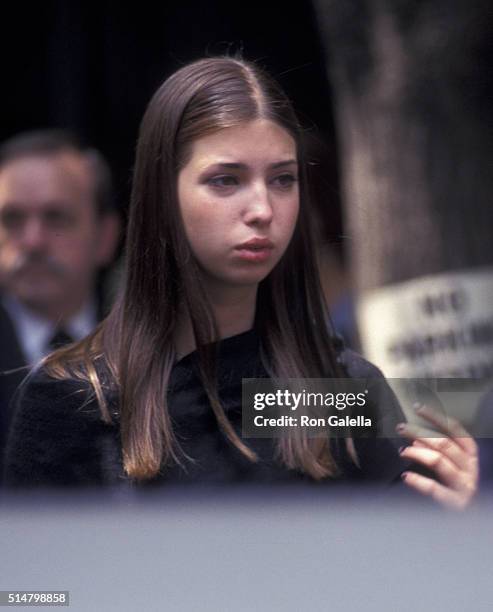 Ivanka Trump attends Fred Trump Funeral Service on June 29, 1999 at Marble Collegiate Church in New York City.