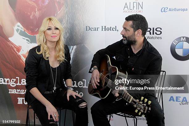 Carolina Cerezuela and Jaume Anglada present 'Manzana de caramelo' new album on March 10, 2016 in Madrid, Spain.