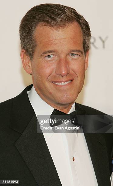 News anchor Brian Williams attends the Westport Country Playhouse benefit dinner at The Hyatt Regency on October 14, 2004 in Greenwich, Connecticut.
