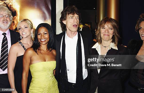 Director Charles Shyer, actress Jane Krakowski, actress Nia Long, singer Mick Jagger and guest arrive at the World Premiere of "Alfie" at the Empire...