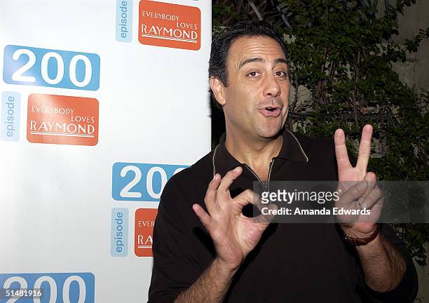 Actor Brad Garrett arrives at the party celebrating the 200th Episode of "Everybody Loves Raymond" on October 14, 2004 at Spago in Beverly Hills,...