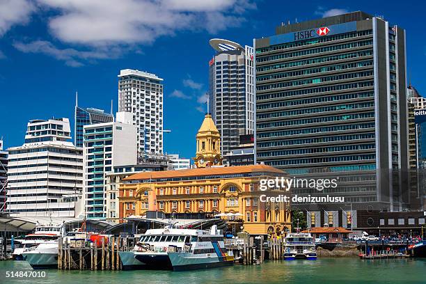 ferry building - auckland ferry stock pictures, royalty-free photos & images