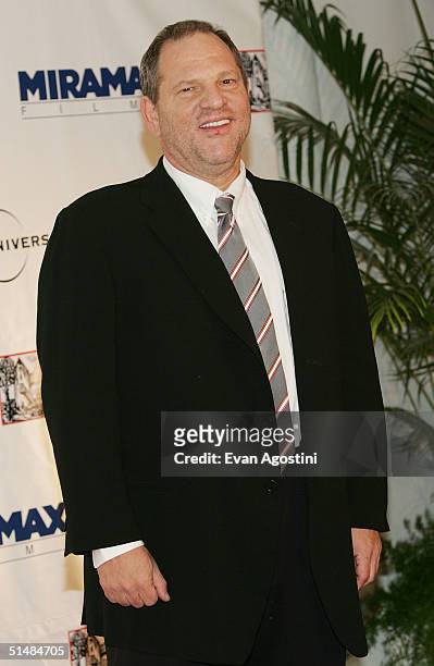 Miramax Films President Harvey Weinstein attends the The Westport Country Playhouse gala benefit dinner at The Hyatt Regency, October 14, 2004...