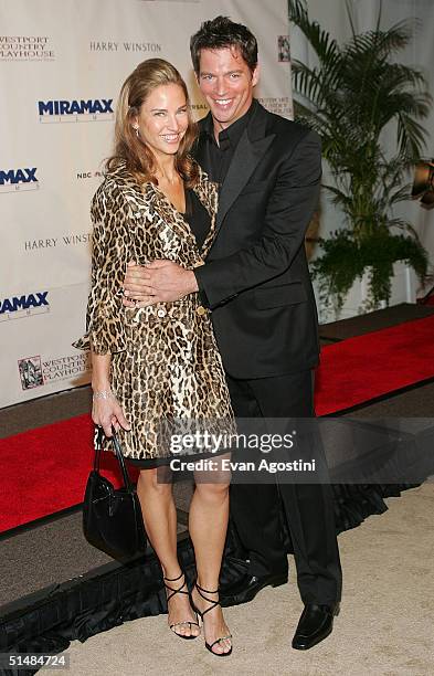 Singer Harry Connick Jr. And wife Jill Goodacre attend the The Westport Country Playhouse gala benefit dinner at The Hyatt Regency, October 14, 2004...