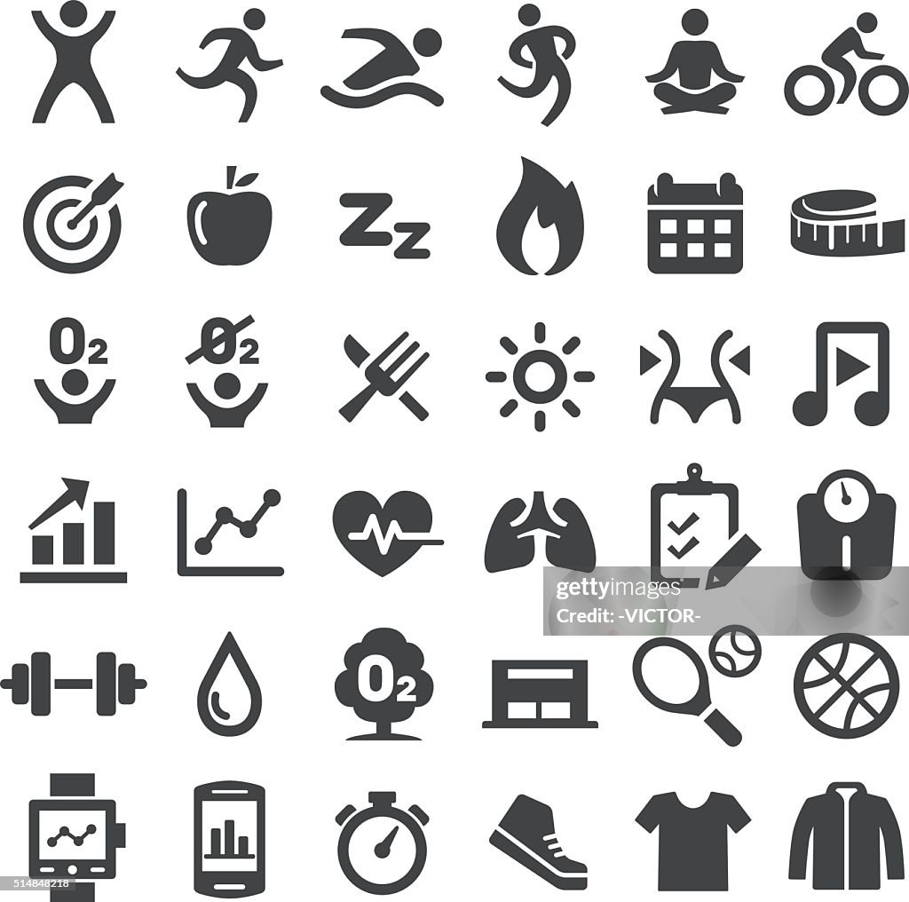 Fitness Icons Set - Big Series