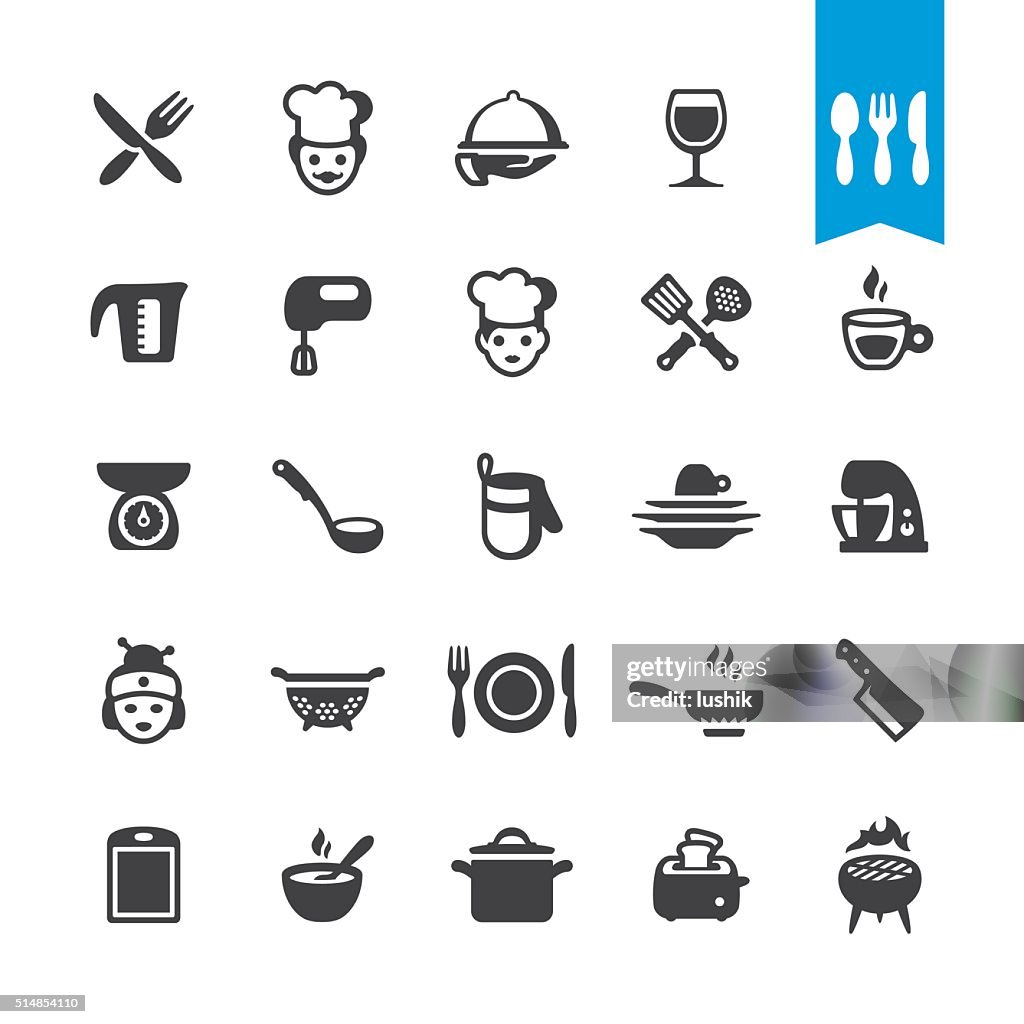 Chef Cooking vector icons