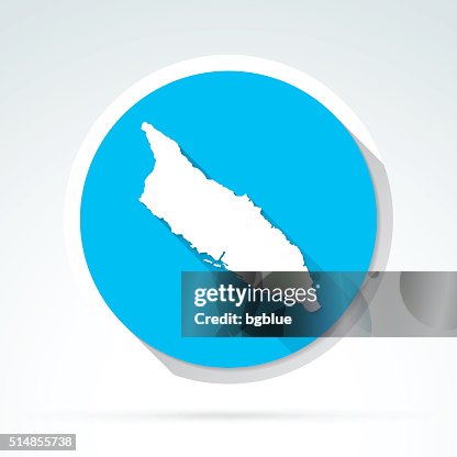 Aruba map icon, Flat Design, Long Shadow Aruba map icon, Flat Design, Long Shadow