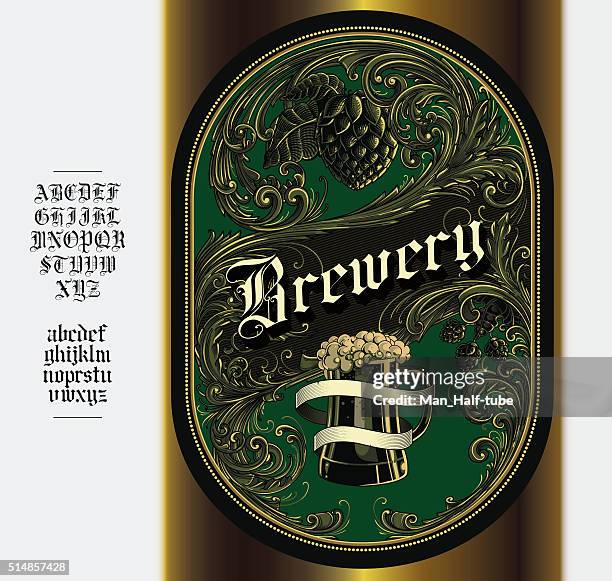 beer label - 蛇麻草 幅插畫檔、美工圖案、卡通及圖標