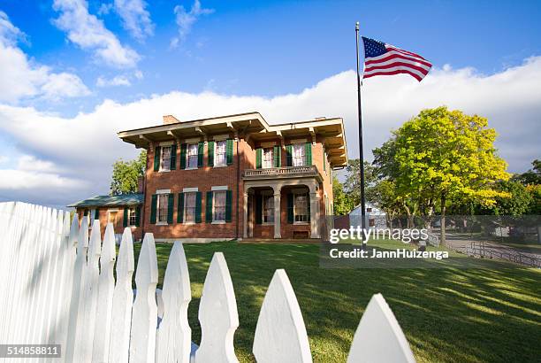 ulysses s. grant house in galena, illinois - illinois stock pictures, royalty-free photos & images