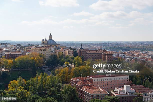 view over madrid - san francisco el grande basilica madrid stock pictures, royalty-free photos & images