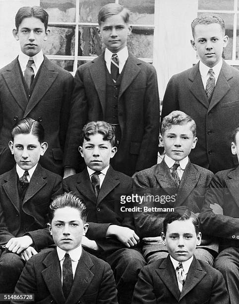 Howard Hughes with schoolmates at Fessenden School.
