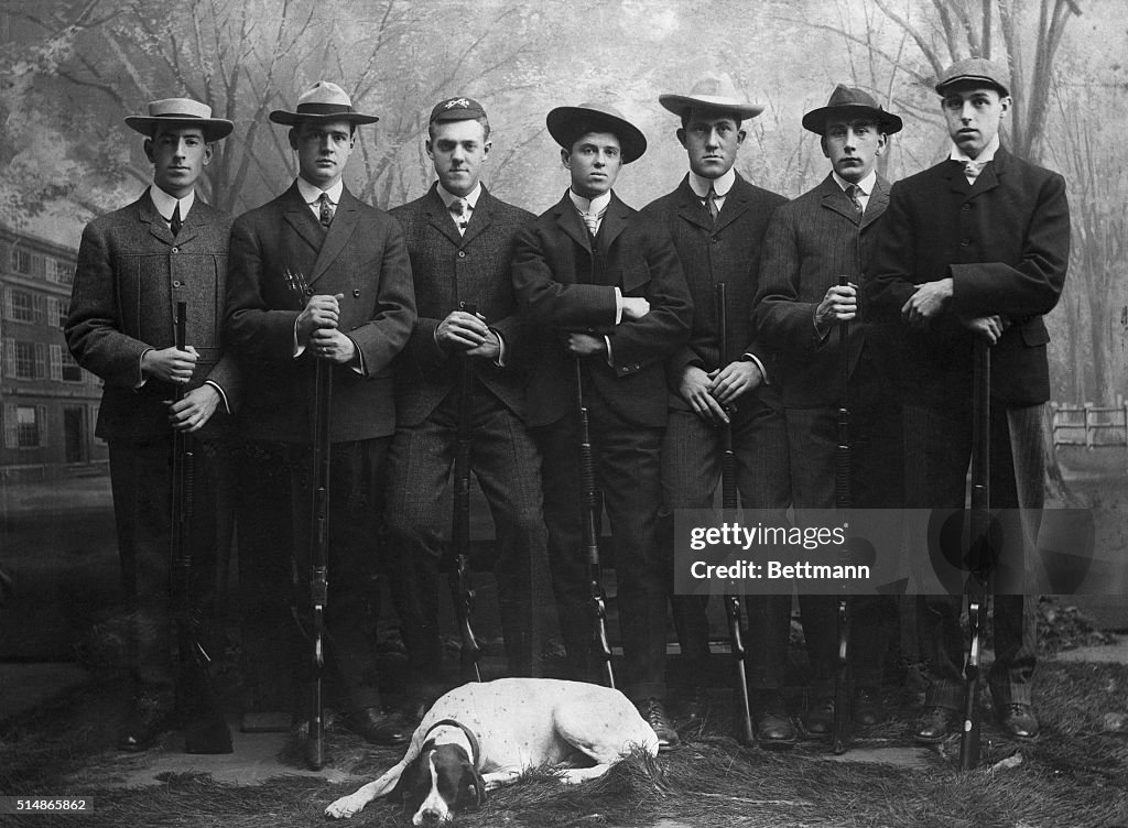 Yale Rifle Team In Full Length Pose