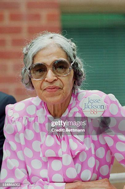 Headshoulders shot of civil rights activist Rosa Parks. PH: Ezio Petersen