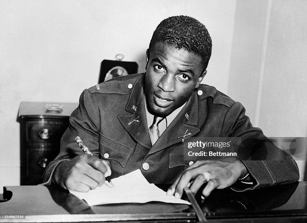 Jackie Robinson Signing With Organized Baseball