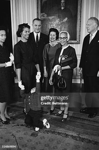 Washington, DC: Dr. Lena F. Edwards , Texas humanitarian and physician, her daughter, Mrs. Allen West, and two year old grandson, Joseph Edward West,...