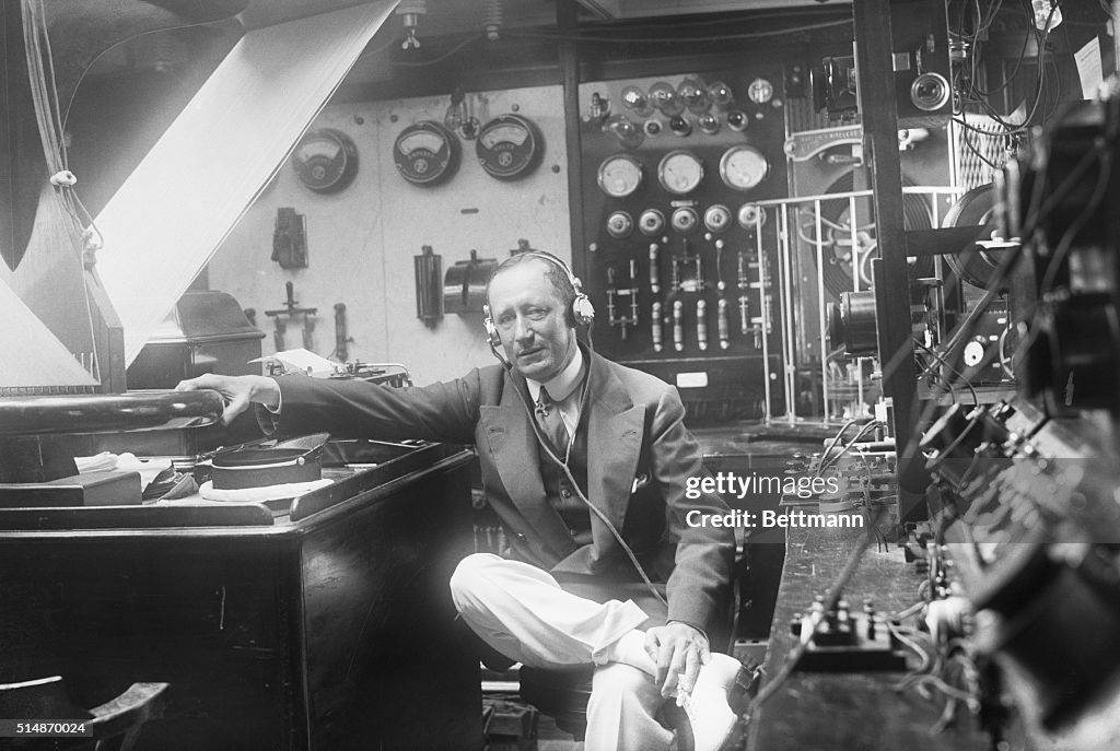 Guglielmo Marconi In Radio Room