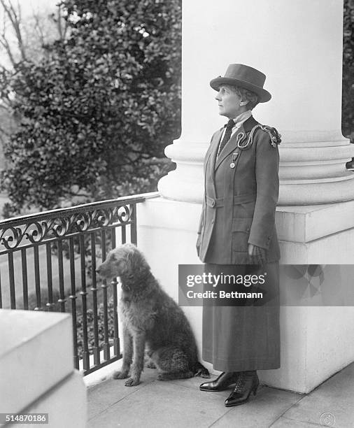 In addition to her duties as First Lady, Florence Harding acts as Commander in Chief of the Girl Scouts of America.