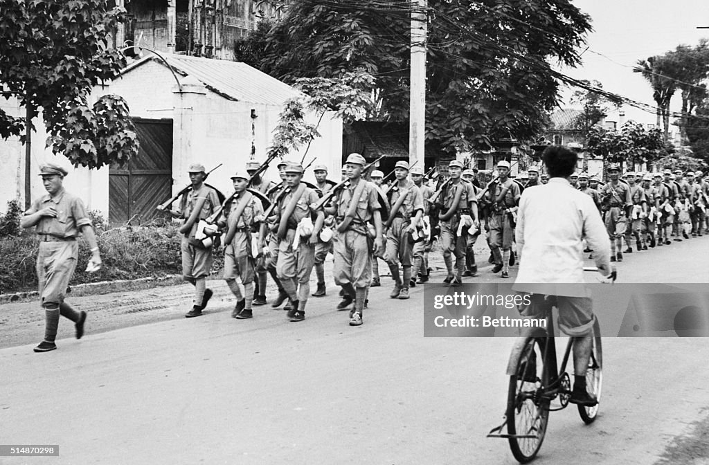 Soldiers Leave Guangzhou