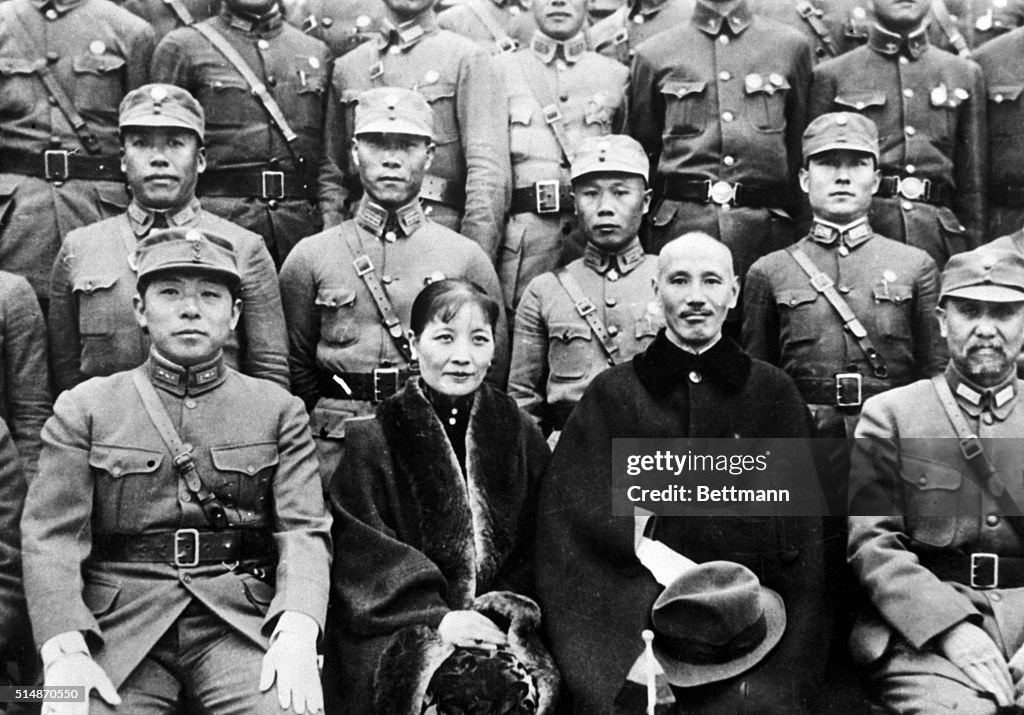 Chiang Kai-Shek With Chang Liang