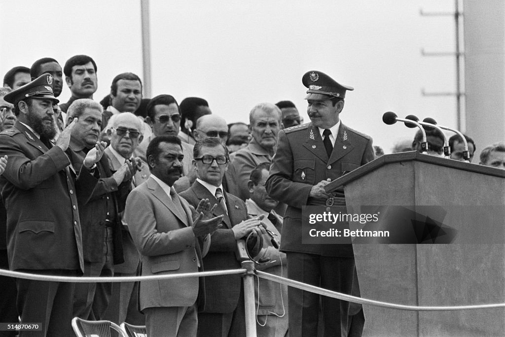 Fidel Castro Applauding for His Brother
