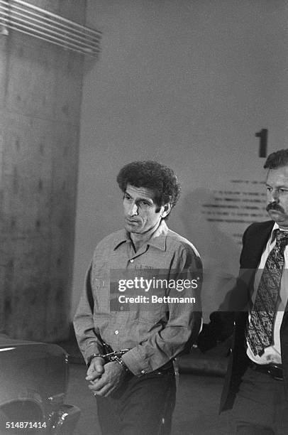 Los Angeles, CA: "Hillside strangler" suspect Angelo Buono leaves Criminal Courts Building 10/30 after he pleaded innocent at arraignment to a...