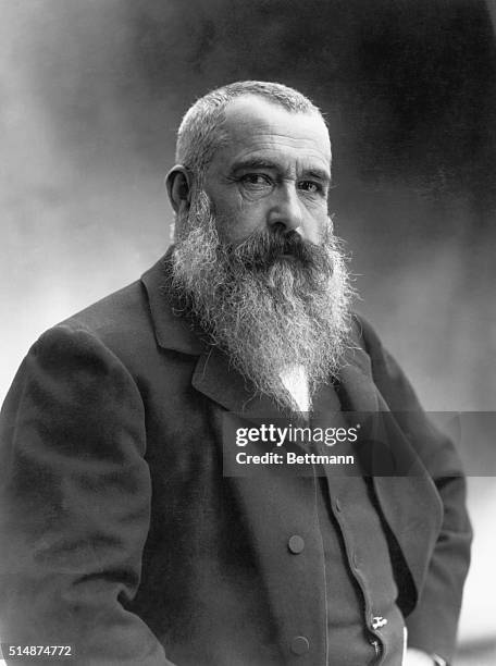 Claude Monet , French impressionist painter. Photograph by Nadar in 1899.