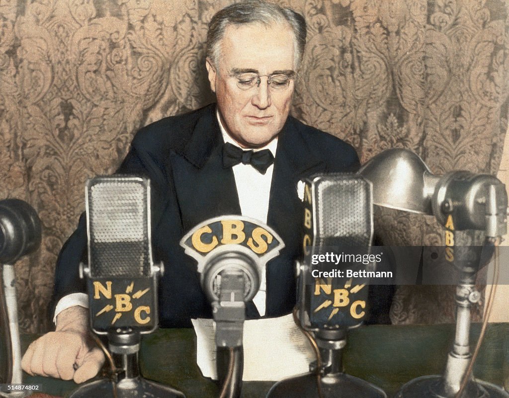 Franklin Roosevelt Delivers Radio Address