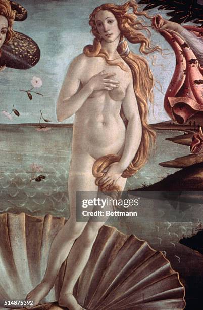 Detail of The Birth of Venus by Sandro Botticelli