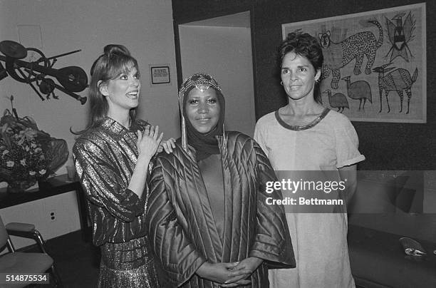 Lesley Ann Warren, Aretha Franklin, and Ali MacGraw, in New York for the 25th anniversary celebration of the Joffrey Ballet.