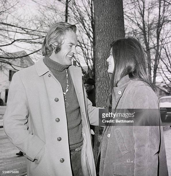 Dr. Timothy Leary as he stands by his new wife, Rosemary, after being arraigned on various charges concerning the possession and sale of dangerous...