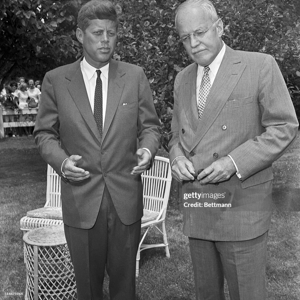 John F. Kennedy With Allen Dulles