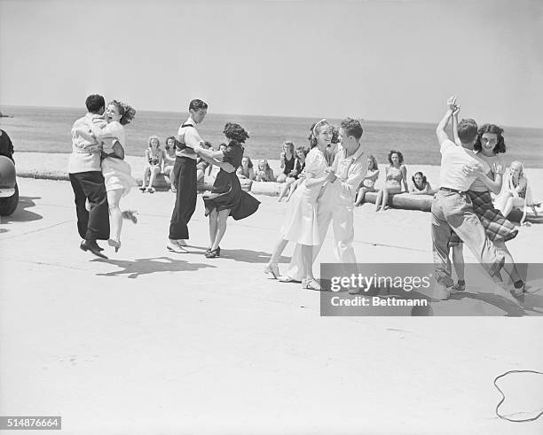 Venice, CA: Swinging in the sandtime...on the sandy beach of Venice, CA, the jitterbugs have foregathered to put on one of the world's greatest swing...