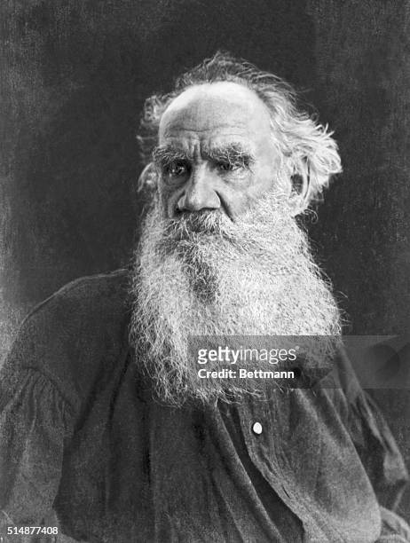 Count Leo Tolstoi Russian novelist and social and moral philosopher. Undated photograph.