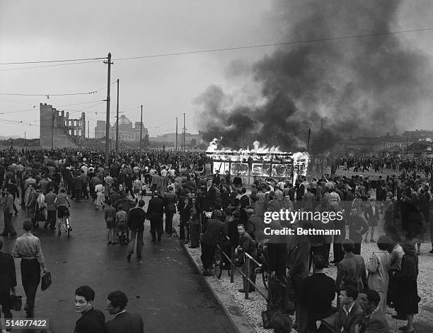 East Berliners Riot Against Soviet Occupation 1953