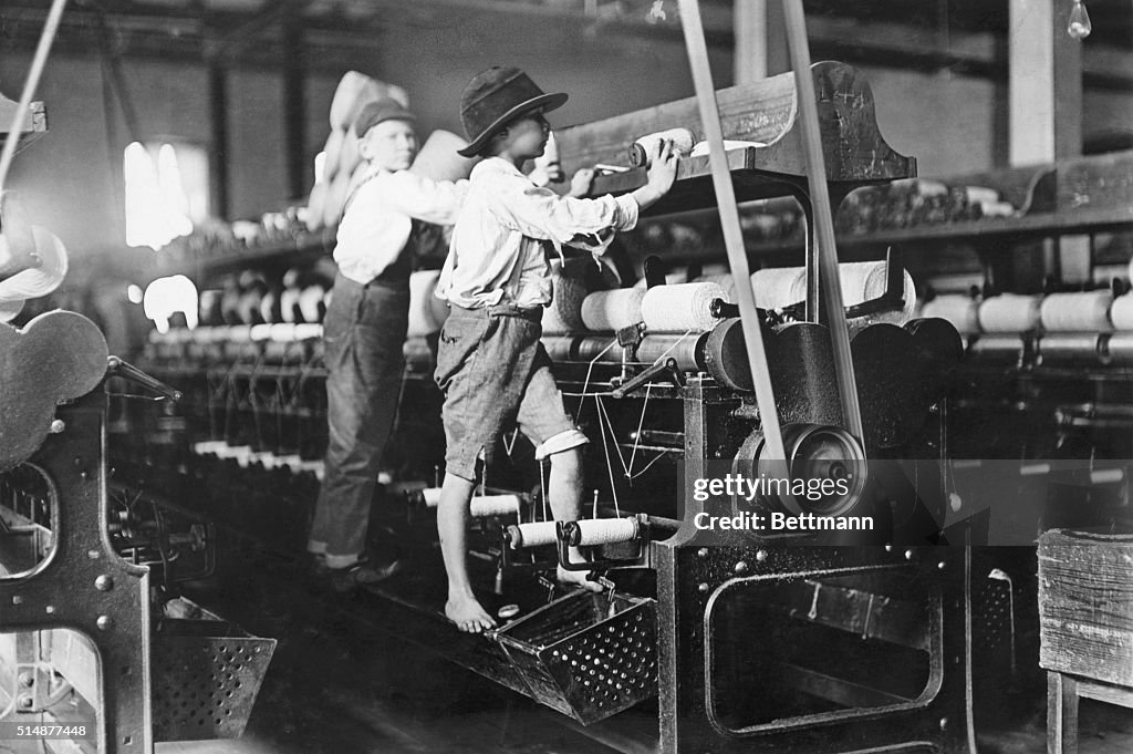 Boys Working in Georgia Cotton Mill