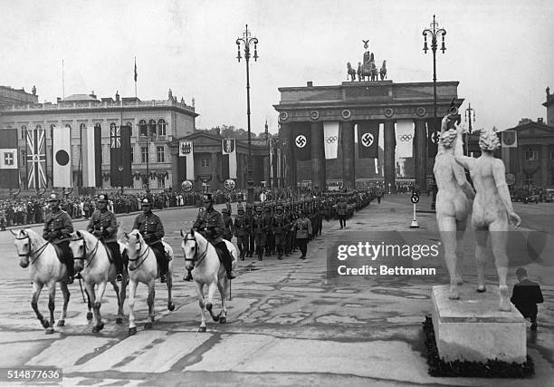 Berlin, Germany: Berlin on the day of the opening of the Olympic Games, 1936.