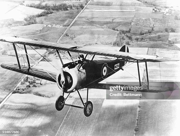 World War I allied fighter plane: Sopwith F-1 "Camel". English manufactured. Photograph.