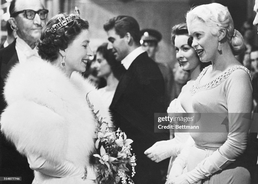 Jayne Mansfield Meeting Queen Elizabeth II