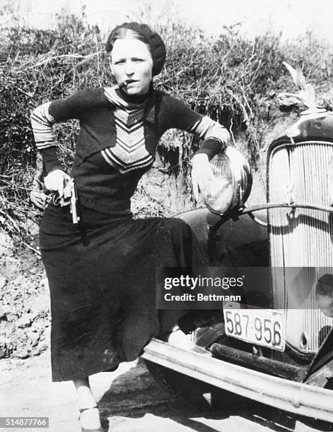 Bonnie Parker, partner of Clyde Barrow.