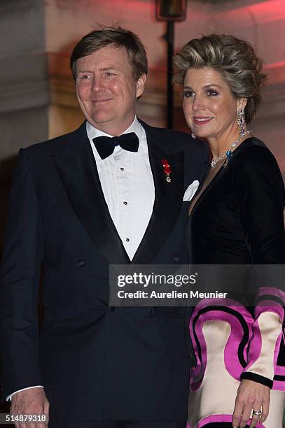 King Willem-Alexander of the Netherlands and Queen Maxima arrive to a reception given by King Willem-Alexander of the Netherlands and Queen Maxima in...