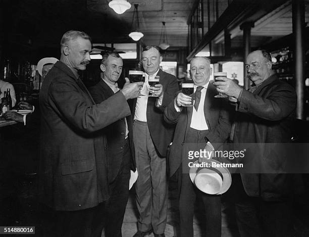 Group of men enjoys a last evening of drinking before Prohibition outlaws their pastime.