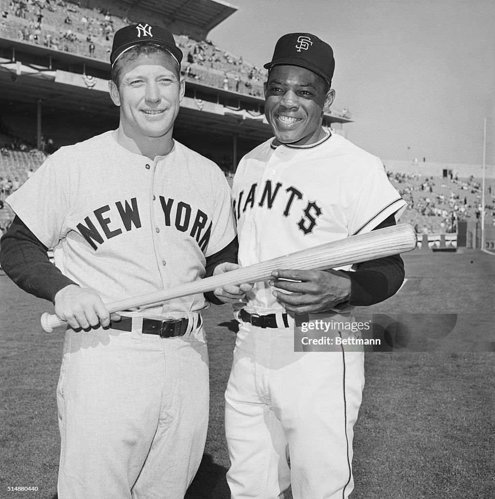 Mickey Mantle and Willie Mays at World Series