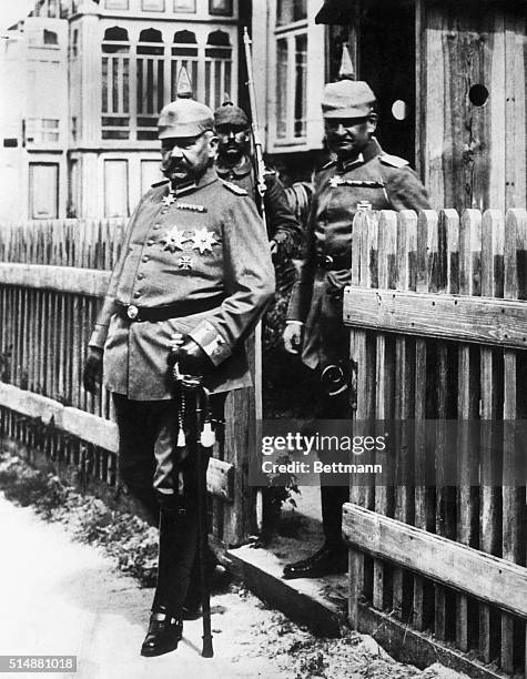 Paul Von Hindenburg German general and president, in uniform with Erich F.W. Ludendorff, also a German general and politican. SEE NOTE