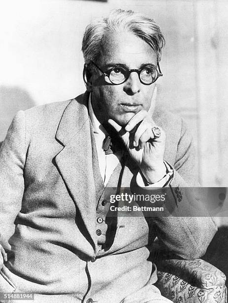 William Bulter Yeats . Irish poet and playwright. Photograph, 1932.