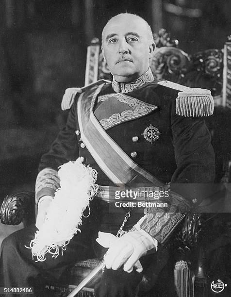 Francisco Franco , Spanish soldier and dictator. Photograph, 1954. BPA2# 2835