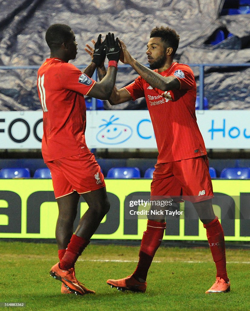 Liverpool v Manchester United: U21 Premier League