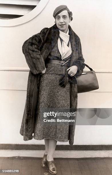 Madame Elsa Schiaparelli, French dress designer. Photograph, 1920s.