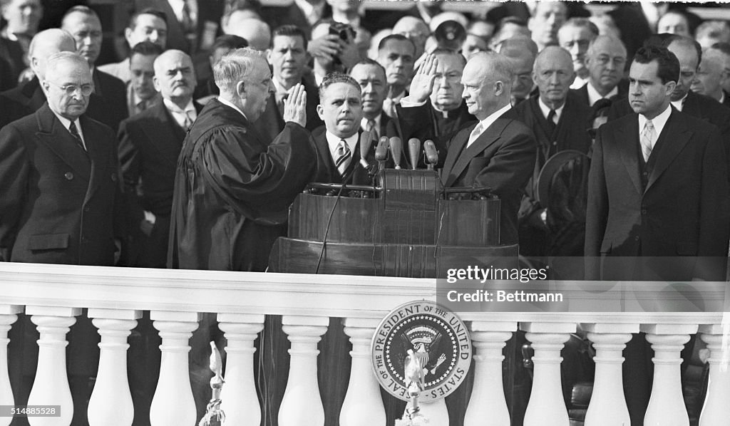 Dwight Eisenhower Taking Oath Of Office