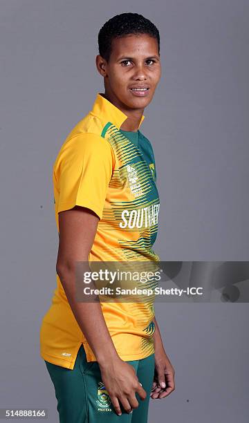 Moseline Daniels of South Africa during the photocall of the South Africa team ahead of the Women's ICC World Twenty20 India 2016 on March 11, 2016...